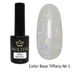 MOLTINI База цветная с хлопьями  Tiffany Base № 1. 12 мл.